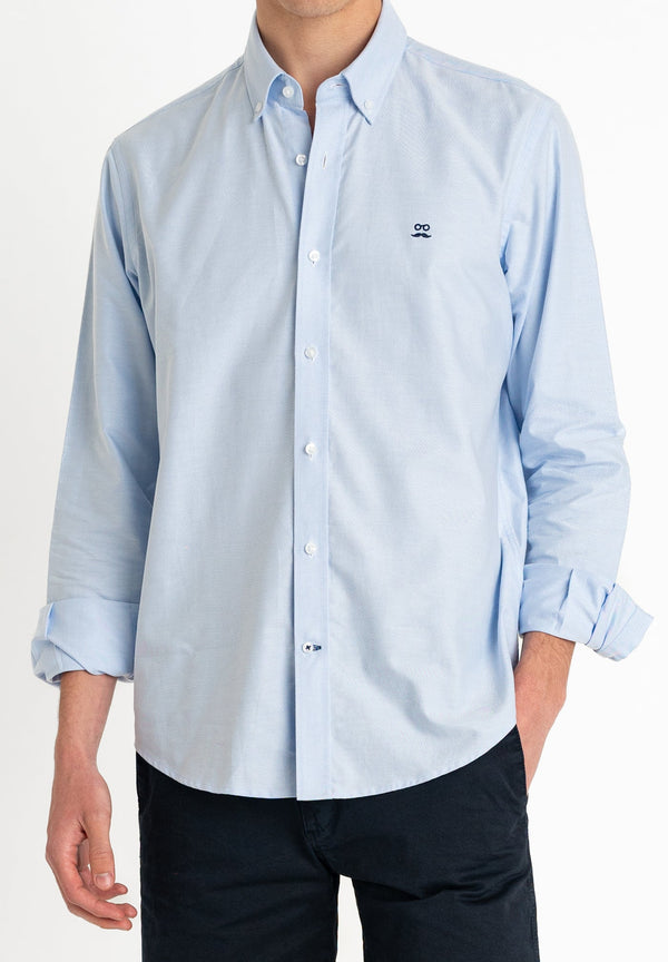 Camisa Oxford Celeste