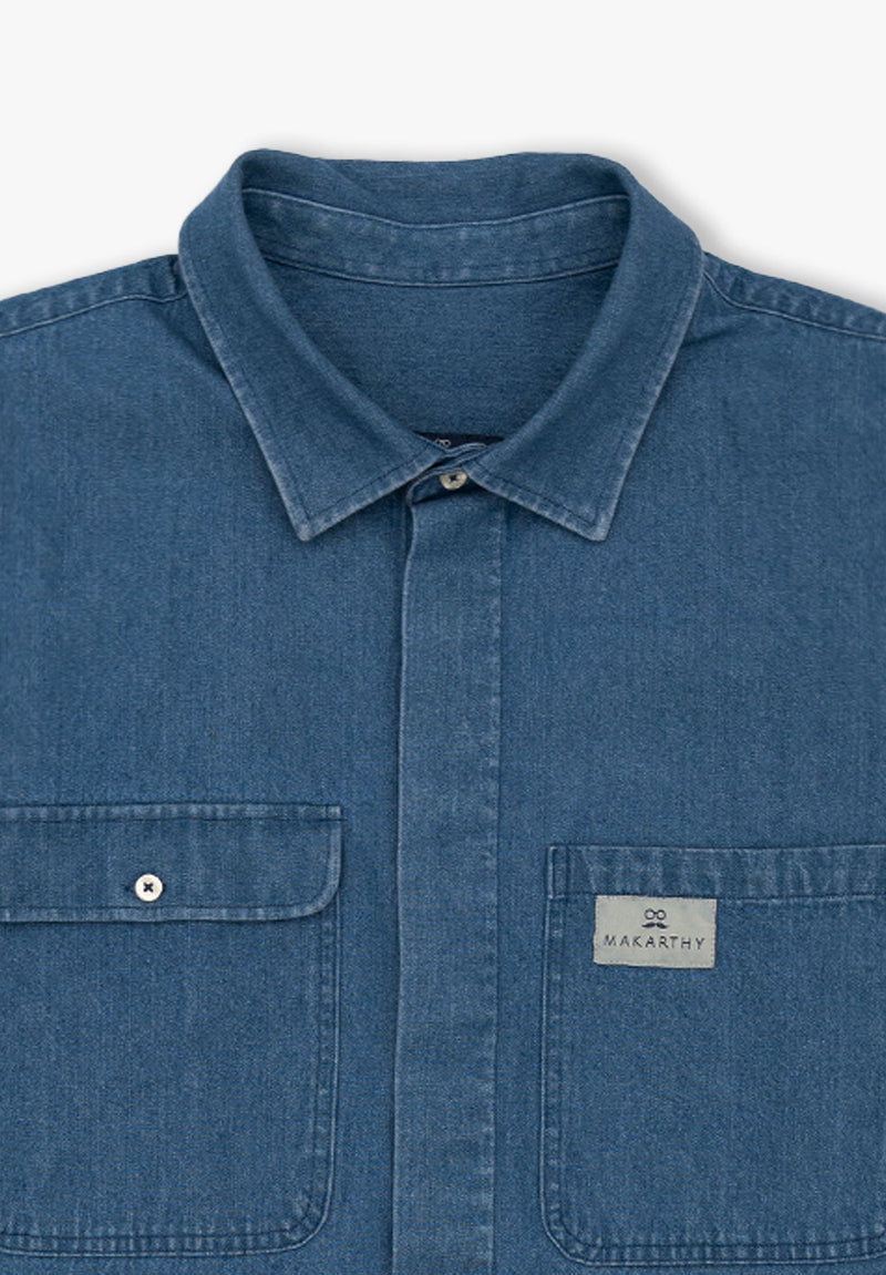 Sobrecamisa Denim Marino