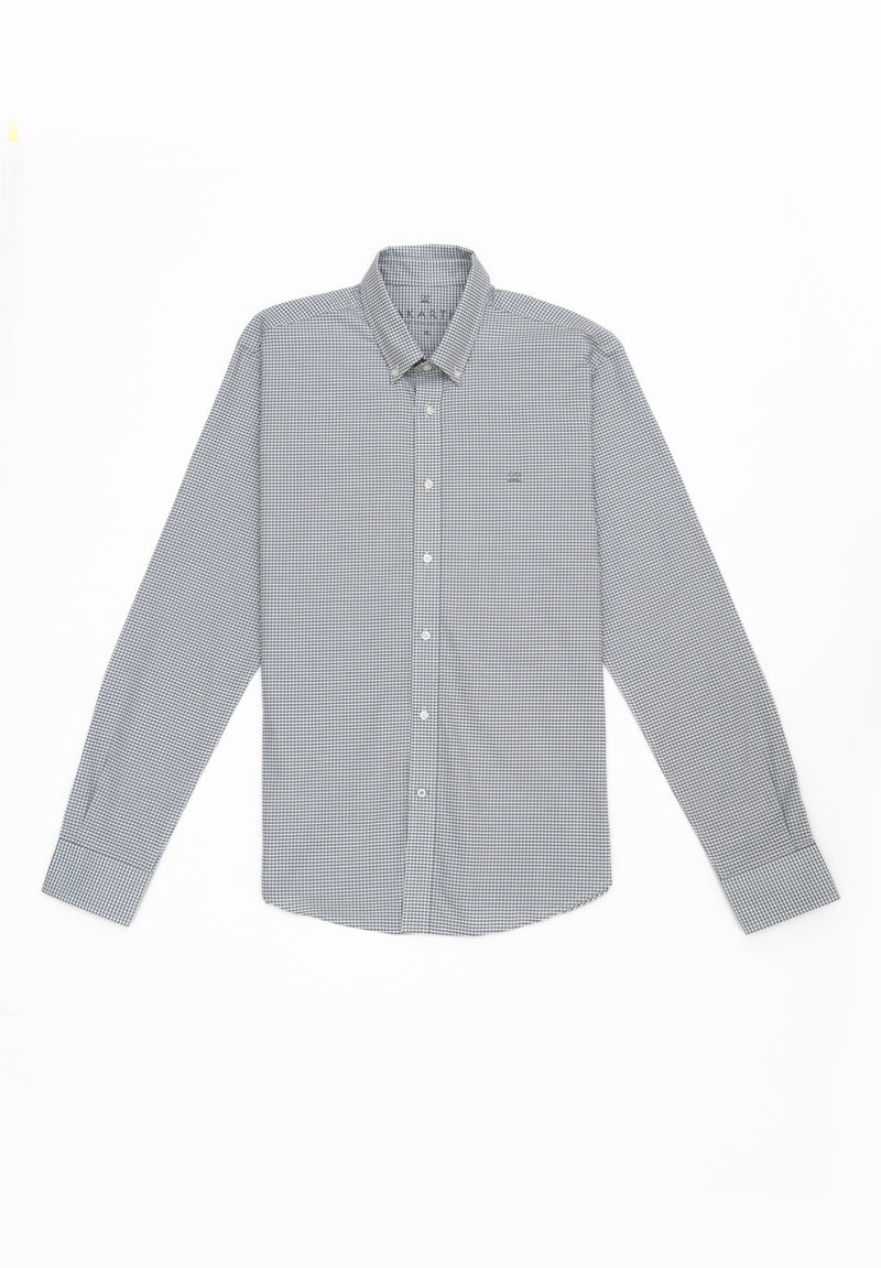 Camisa Cuadros League Gris Ceniza