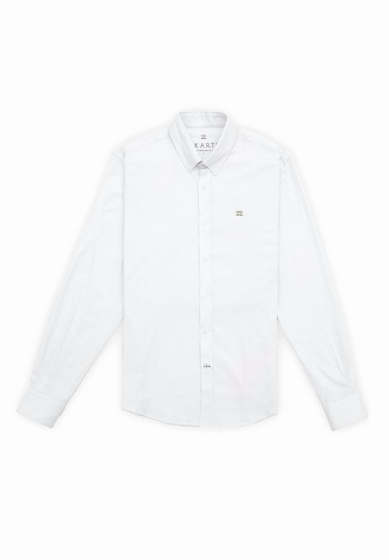 Camisa Oxford Lycra Blanco