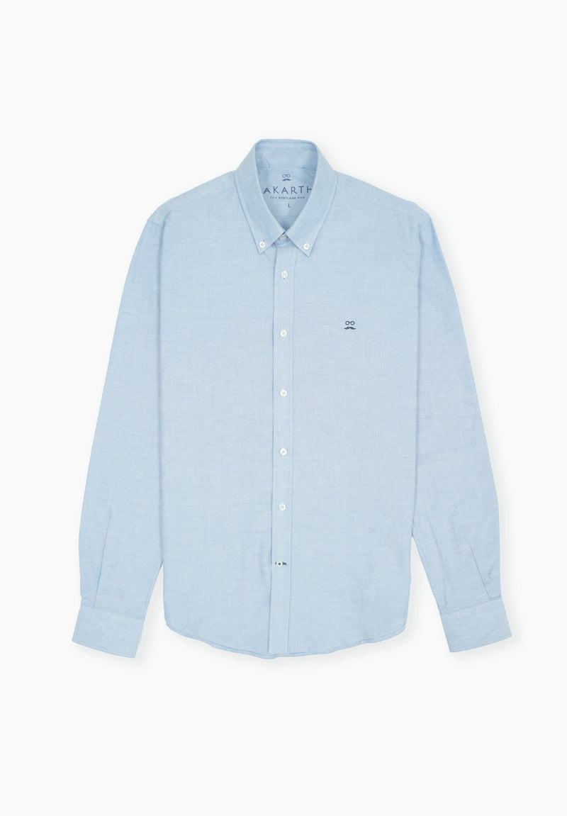 Camisa Oxford Azul Petróleo