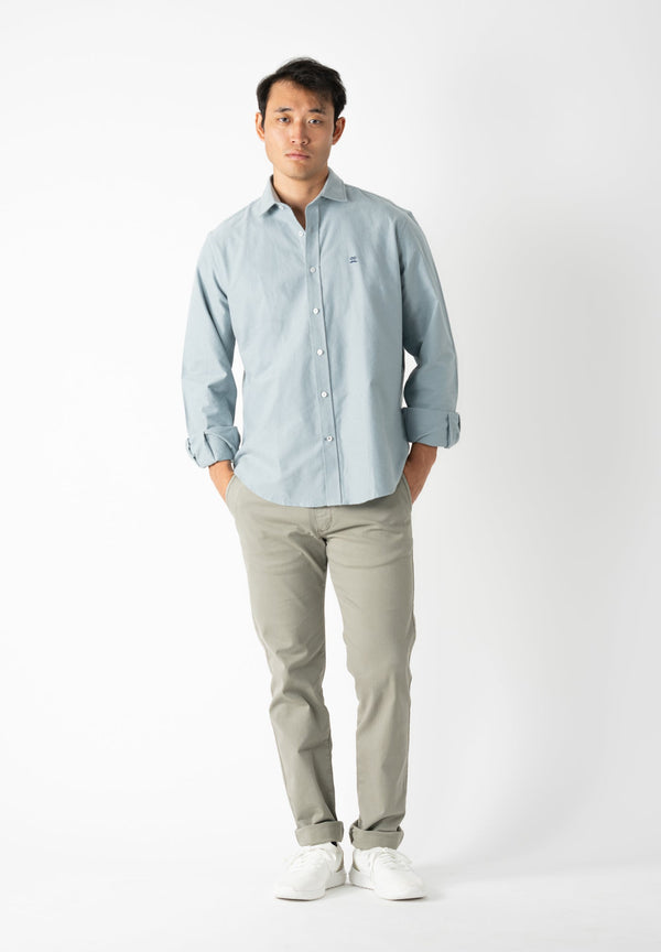 Camisa Oxford Brushed Dark Green