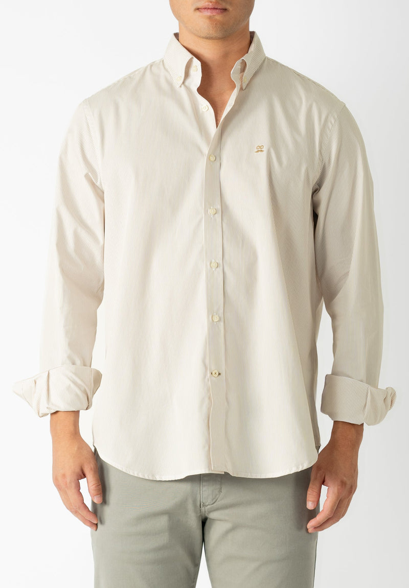 Camisa Classic Stripe Beige