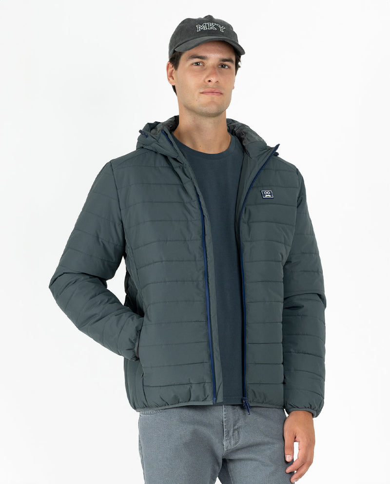 Chaqueta Ultralight Capucha Gris Oscuro