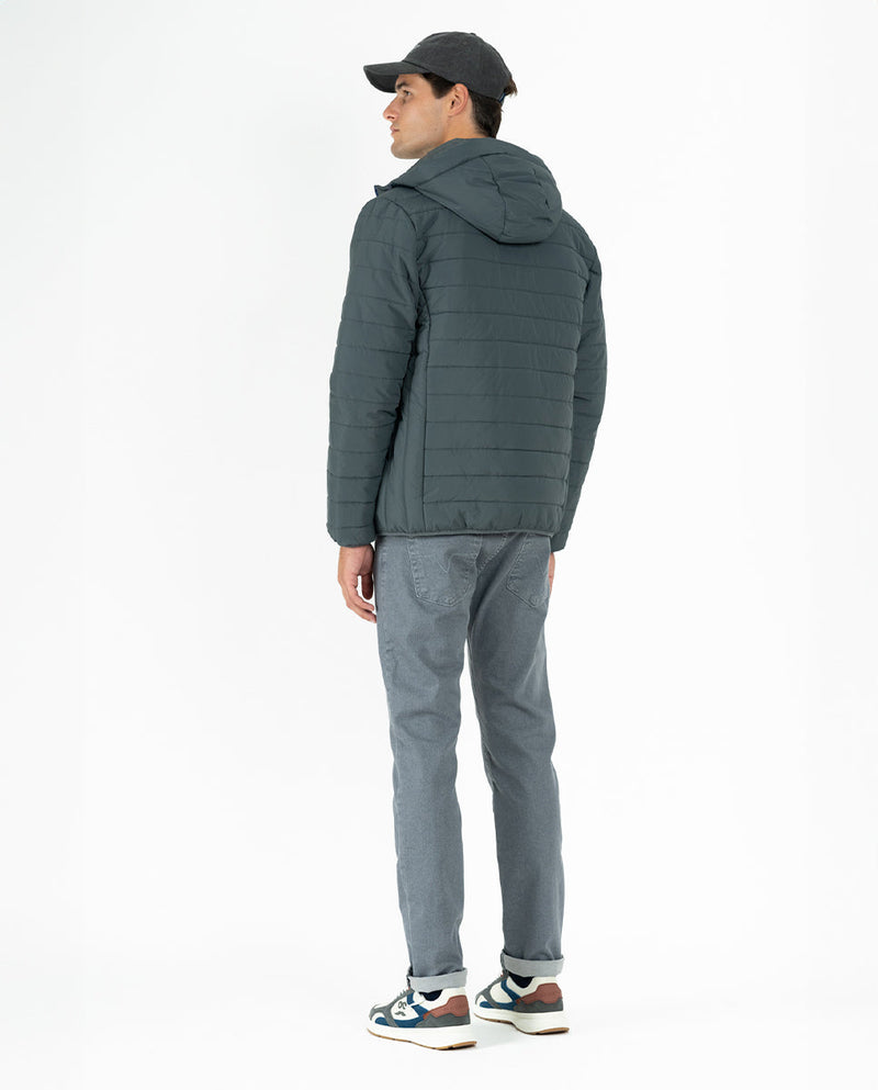 Chaqueta Ultralight Capucha Gris Oscuro